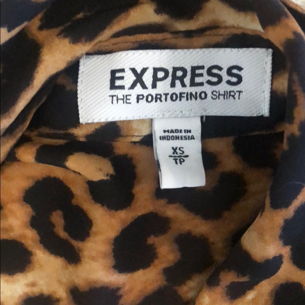 Leopard button down. - Picture 3 of 3